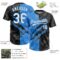 Custom Graffiti Pattern White Black-Electric Blue 3D Scratch Two-Button Unisex Softball Jersey