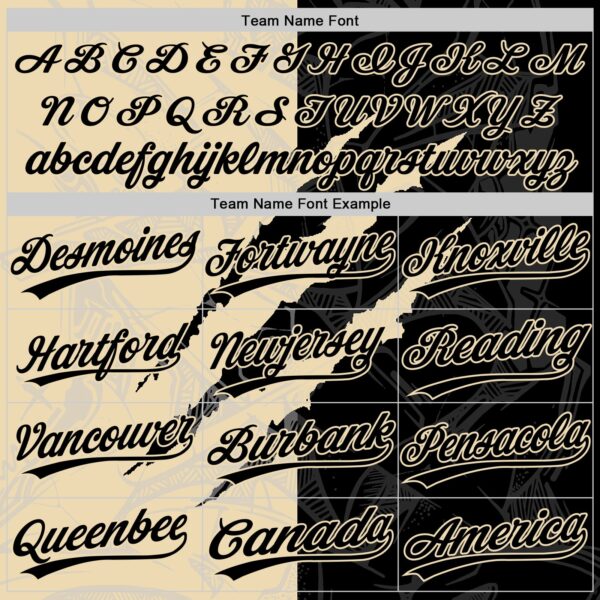 Custom Graffiti Pattern Black-Cream 3D Scratch Two-Button Unisex Softball Jersey