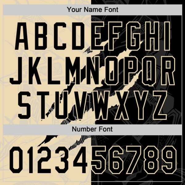 Custom Graffiti Pattern Black-Cream 3D Scratch Two-Button Unisex Softball Jersey