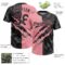Custom Graffiti Pattern Black-Medium Pink 3D Scratch Two-Button Unisex Softball Jersey