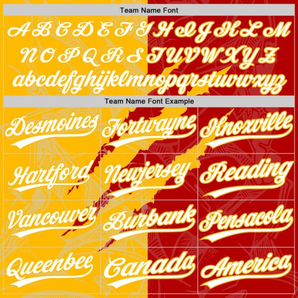 Custom Graffiti Pattern White Red-Gold 3D Scratch Two-Button Unisex Softball Jersey