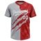 Custom Graffiti Pattern White Red-Gray 3D Scratch Two-Button Unisex Softball Jersey