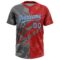 Custom Graffiti Pattern Light Blue Red-Steel Gray 3D Scratch Two-Button Unisex Softball Jersey