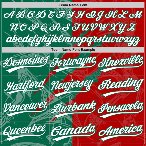 Custom Graffiti Pattern White Red-Kelly Green 3D Scratch Two-Button Unisex Softball Jersey