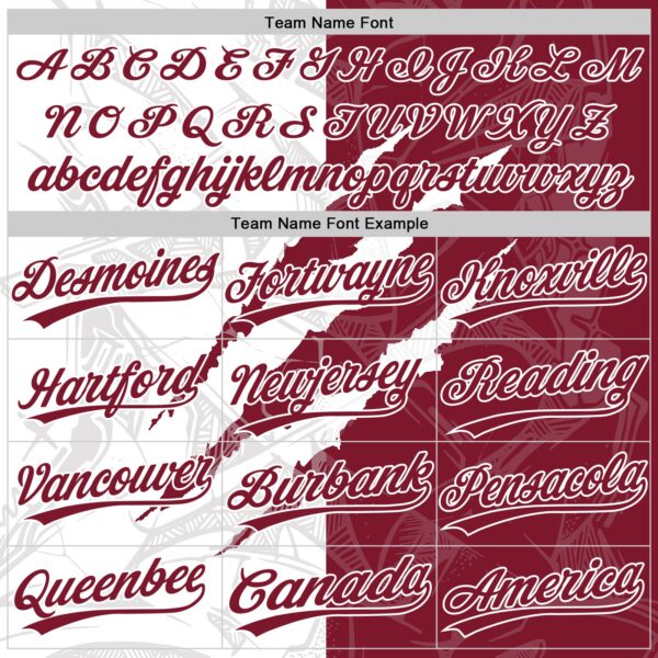 Custom Graffiti Pattern Crimson-White 3D Scratch Two-Button Unisex Softball Jersey