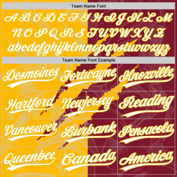 Custom Graffiti Pattern White Crimson-Gold 3D Scratch Two-Button Unisex Softball Jersey