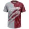 Custom Graffiti Pattern White Crimson-Gray 3D Scratch Two-Button Unisex Softball Jersey