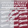 Custom Graffiti Pattern White Crimson-Gray 3D Scratch Two-Button Unisex Softball Jersey