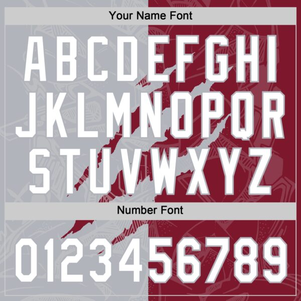 Custom Graffiti Pattern White Crimson-Gray 3D Scratch Two-Button Unisex Softball Jersey