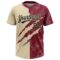 Custom Graffiti Pattern Black Crimson-Cream 3D Scratch Two-Button Unisex Softball Jersey
