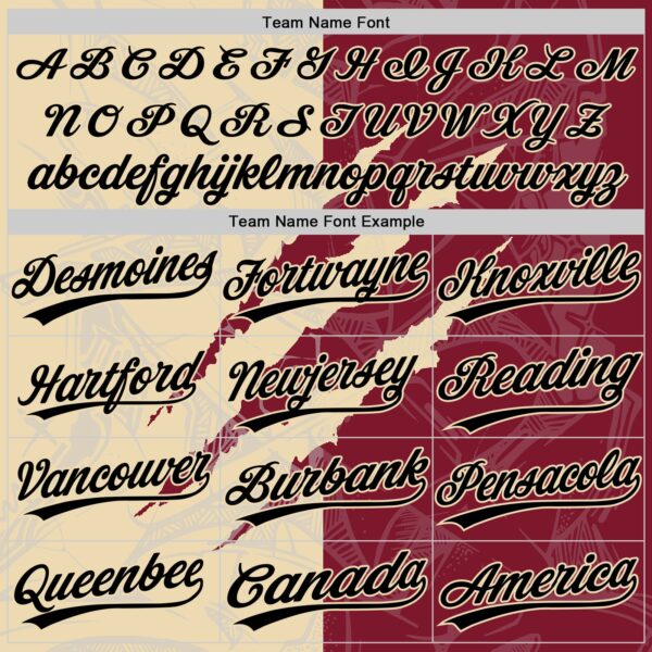 Custom Graffiti Pattern Black Crimson-Cream 3D Scratch Two-Button Unisex Softball Jersey