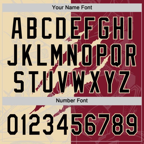 Custom Graffiti Pattern Black Crimson-Cream 3D Scratch Two-Button Unisex Softball Jersey