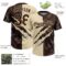 Custom Graffiti Pattern Brown-Cream 3D Scratch Two-Button Unisex Softball Jersey