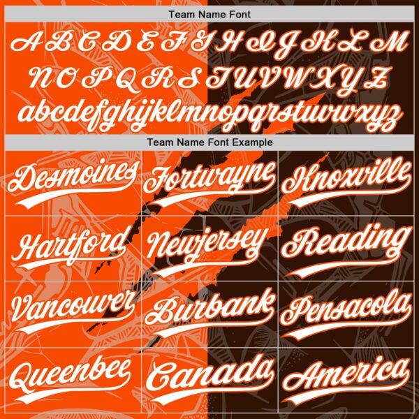 Custom Graffiti Pattern White Brown-Orange 3D Scratch Two-Button Unisex Softball Jersey