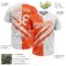 Custom Graffiti Pattern White-Orange 3D Scratch Two-Button Unisex Softball Jersey
