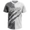 Custom Graffiti Pattern White-Steel Gray 3D Scratch Two-Button Unisex Softball Jersey