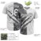 Custom Graffiti Pattern White-Steel Gray 3D Scratch Two-Button Unisex Softball Jersey