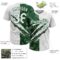 Custom Graffiti Pattern White-Green 3D Scratch Two-Button Unisex Softball Jersey