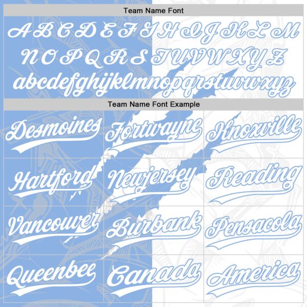Custom Graffiti Pattern White-Light Blue 3D Scratch Two-Button Unisex Softball Jersey