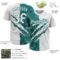 Custom Graffiti Pattern White-Teal 3D Scratch Two-Button Unisex Softball Jersey