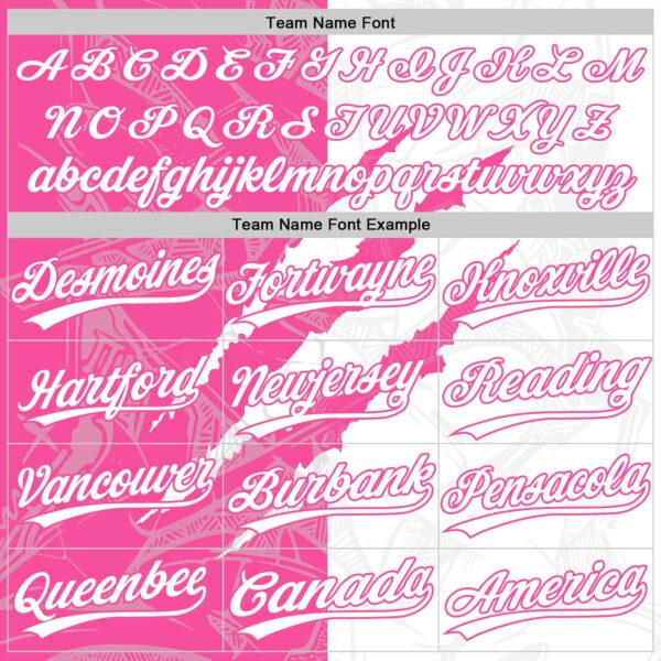 Custom Graffiti Pattern White-Pink 3D Scratch Two-Button Unisex Softball Jersey