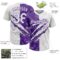 Custom Graffiti Pattern White-Purple 3D Scratch Two-Button Unisex Softball Jersey