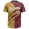 Custom Graffiti Pattern White Burgundy-Old Gold 3D Scratch Two-Button Unisex Softball Jersey