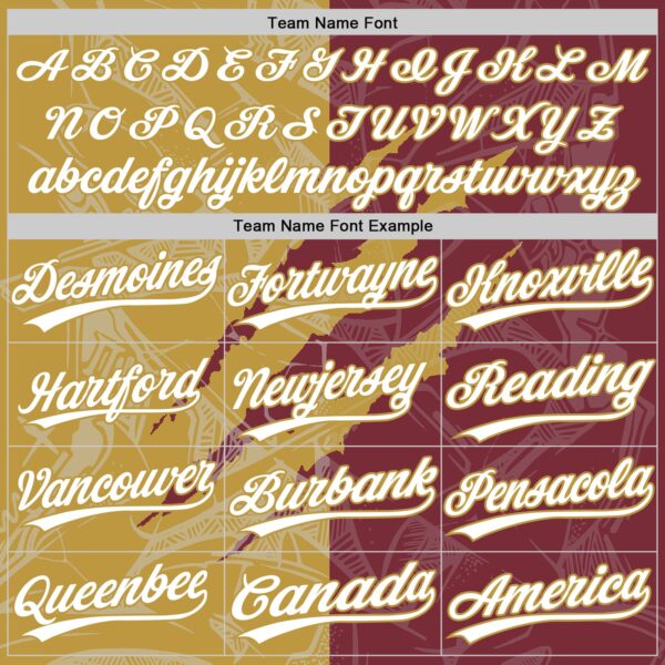 Custom Graffiti Pattern White Burgundy-Old Gold 3D Scratch Two-Button Unisex Softball Jersey
