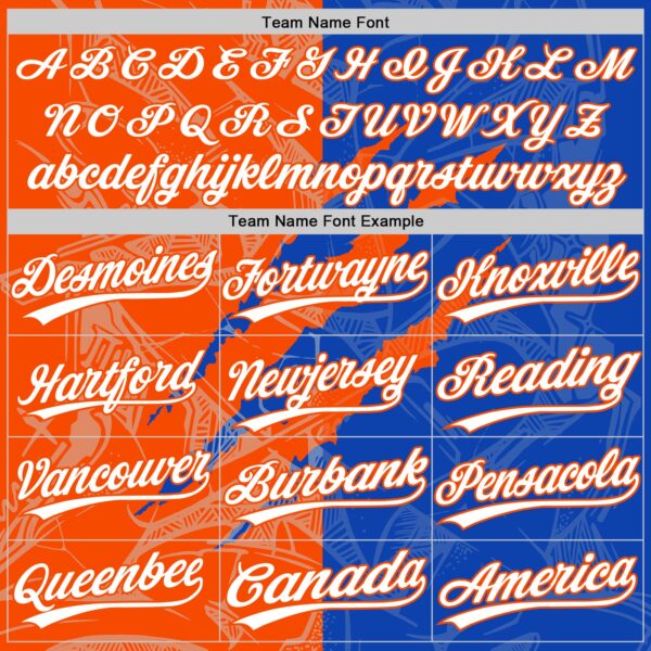 Custom Graffiti Pattern White Thunder Blue-Orange 3D Scratch Two-Button Unisex Softball Jersey