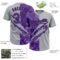 Custom Graffiti Pattern Purple Gray-Black 3D Scratch Two-Button Unisex Softball Jersey