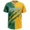 Custom Graffiti Pattern White Gold-Kelly Green 3D Scratch Two-Button Unisex Softball Jersey