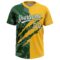Custom Graffiti Pattern White Gold-Green 3D Scratch Two-Button Unisex Softball Jersey