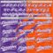 Custom Graffiti Pattern White Orange-Purple 3D Scratch Two-Button Unisex Softball Jersey