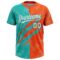 Custom Graffiti Pattern White Orange-Aqua 3D Scratch Two-Button Unisex Softball Jersey