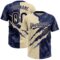 Custom Graffiti Pattern Navy-Cream 3D Scratch Two-Button Unisex Softball Jersey