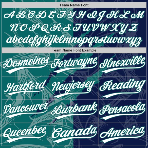 Custom Graffiti Pattern White Navy-Teal 3D Scratch Two-Button Unisex Softball Jersey