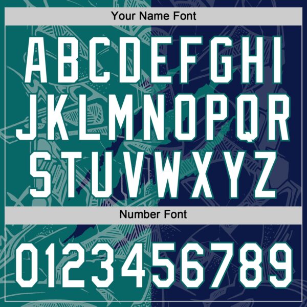 Custom Graffiti Pattern White Navy-Teal 3D Scratch Two-Button Unisex Softball Jersey