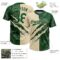 Custom Graffiti Pattern Green-Cream 3D Scratch Two-Button Unisex Softball Jersey