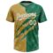 Custom Graffiti Pattern White Kelly Green-Old Gold 3D Scratch Two-Button Unisex Softball Jersey