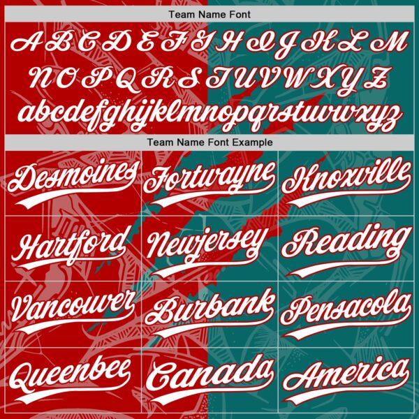 Custom Graffiti Pattern White Teal-Red 3D Scratch Two-Button Unisex Softball Jersey