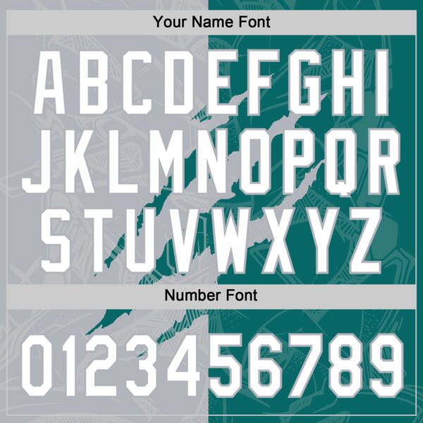 Custom Graffiti Pattern White Teal-Gray 3D Scratch Two-Button Unisex Softball Jersey