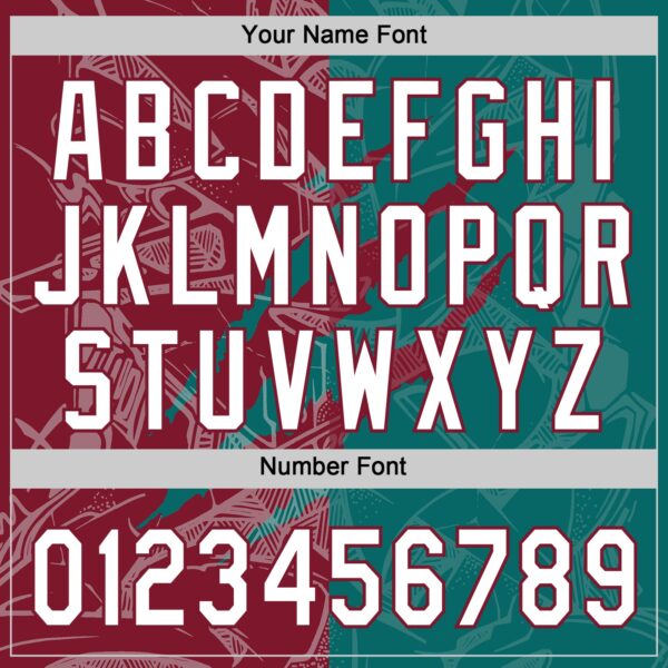 Custom Graffiti Pattern White Teal-Crimson 3D Scratch Two-Button Unisex Softball Jersey