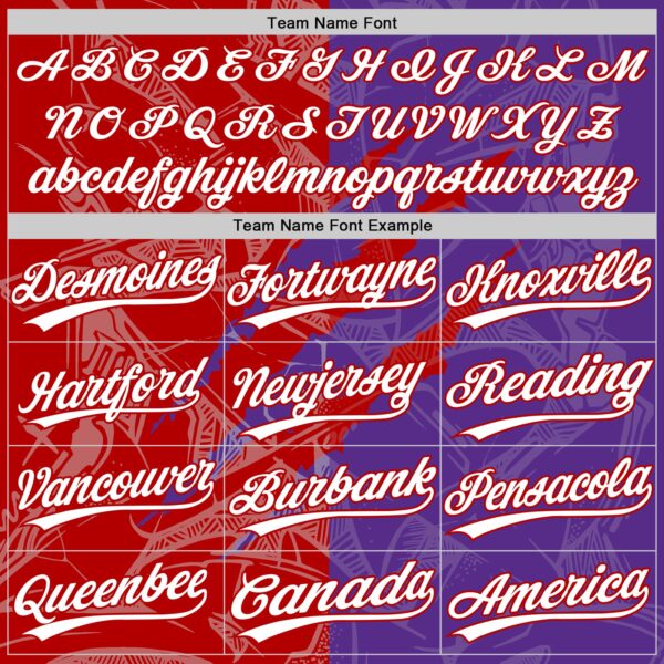 Custom Graffiti Pattern White Purple-Red 3D Scratch Two-Button Unisex Softball Jersey