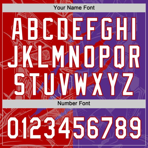 Custom Graffiti Pattern White Purple-Red 3D Scratch Two-Button Unisex Softball Jersey