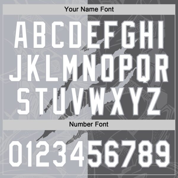 Custom Graffiti Pattern White Steel Gray-Gray 3D Scratch Two-Button Unisex Softball Jersey