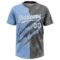 Custom Graffiti Pattern White Steel Gray-Light Blue 3D Scratch Two-Button Unisex Softball Jersey