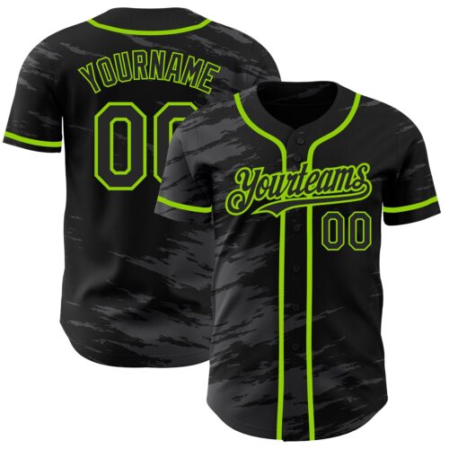 SplashedInk0007_f137fb73-36b7-4fd3-8ea4-66d6f9b8d87e Custom Black Steel Gray Splash Ink Neon Green Authentic Baseball Jersey