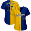 Custom Royal Black-Yellow Authentic Split Fashion Baseball Jersey