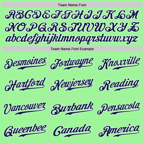 Custom Pea Green Navy-White Authentic Split Fashion Baseball Jersey