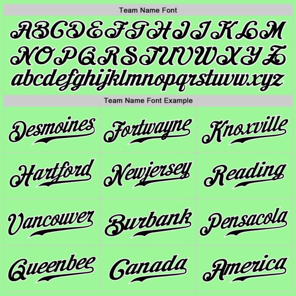 Custom Pea Green Black-White Authentic Split Fashion Baseball Jersey